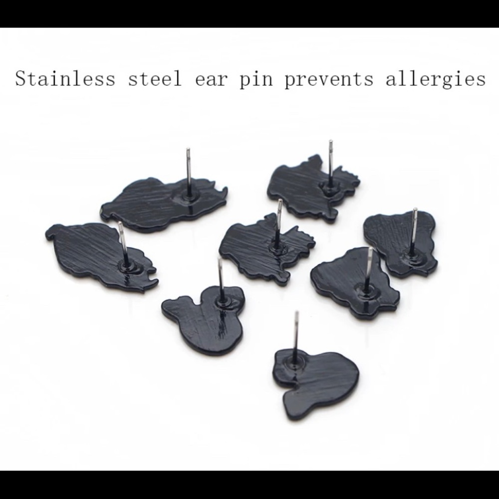 Kirby metal stud earrings - Picture 2 of 2